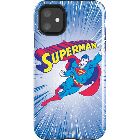 DC Comics Superman Vintage Action Pose iPhone 11 Impact Case
