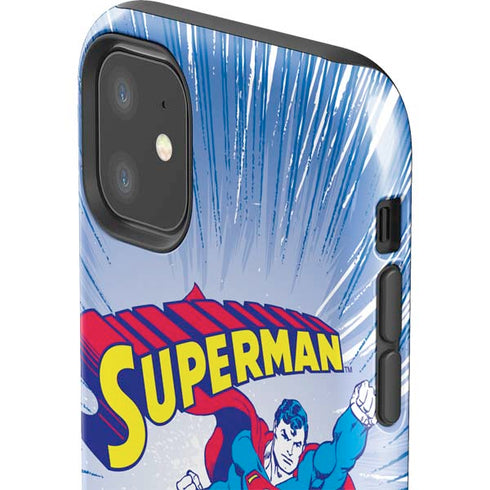 DC Comics Superman Vintage Action Pose iPhone 11 Impact Case