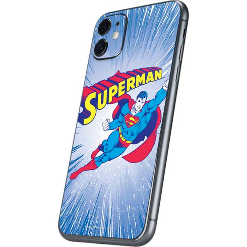 DC Comics Superman Vintage Action Pose iPhone 11 Skin