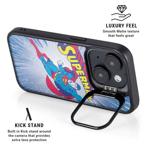 DC Comics Superman Vintage Action Pose iPhone 13 Kickstand Case