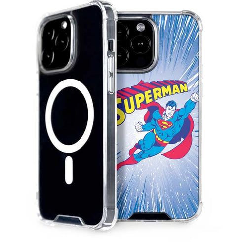 DC Comics Superman Vintage Action Pose iPhone Cases