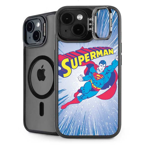 DC Comics Superman Vintage Action Pose iPhone 14 Kickstand Case