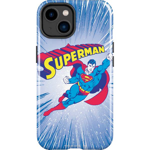 DC Comics Superman Vintage Action Pose iPhone 15 Impact Case