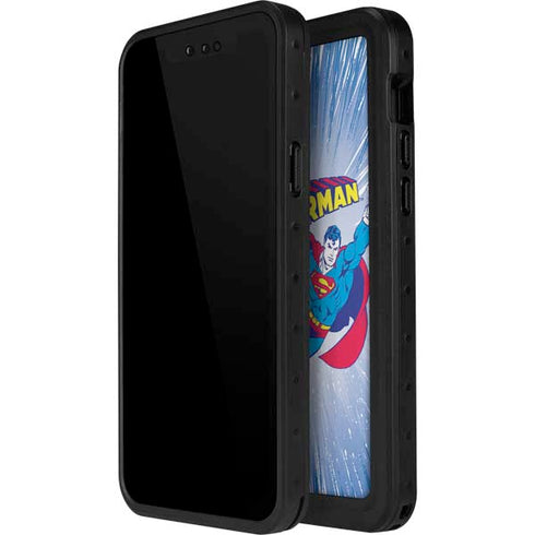 DC Comics Superman Vintage Action Pose iPhone 15 Pro Waterproof Case