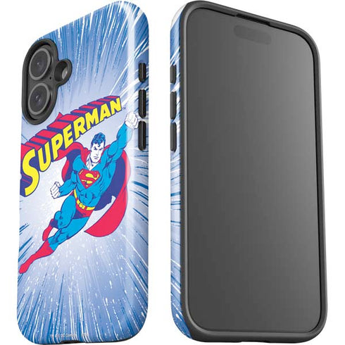 DC Comics Superman Vintage Action Pose iPhone 16 Impact Case
