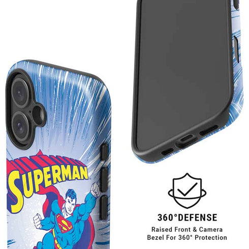 DC Comics Superman Vintage Action Pose iPhone 16 Plus Magsafe Impact Case