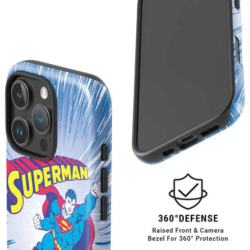 DC Comics Superman Vintage Action Pose iPhone 16 Pro Magsafe Impact Case