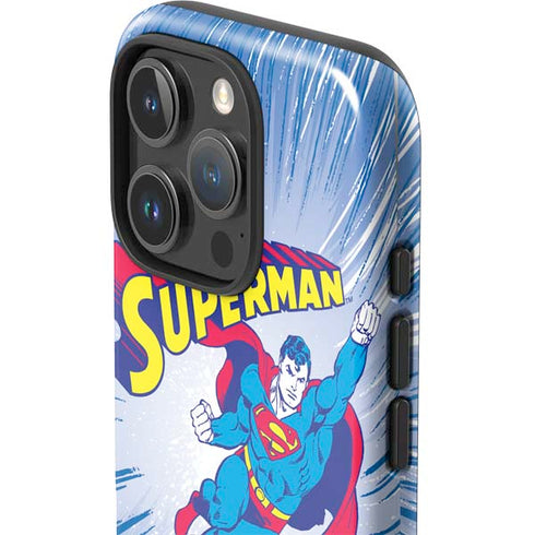 DC Comics Superman Vintage Action Pose iPhone 16 Pro Max Impact Case