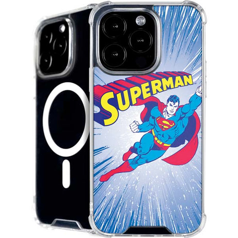 DC Comics Superman Vintage Action Pose iPhone 16 Pro Max MagSafe Case