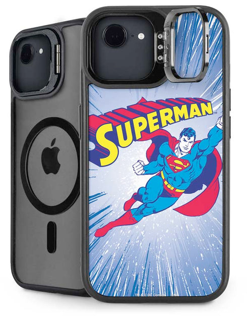 DC Comics Superman Vintage Action Pose iPhone 16e Kickstand Case