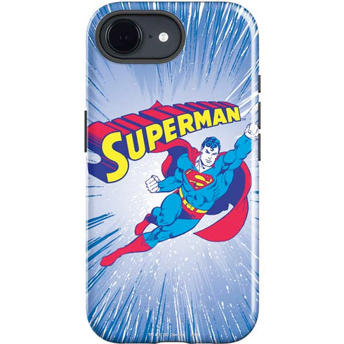 DC Comics Superman Vintage Action Pose iPhone 16e Impact Case