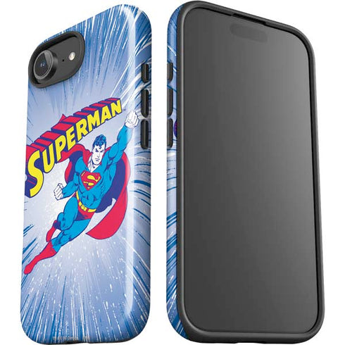 DC Comics Superman Vintage Action Pose iPhone 16e Impact Case