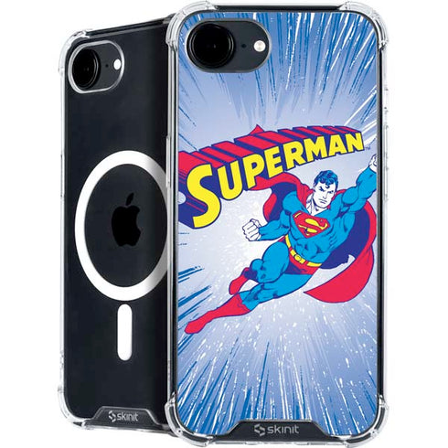 DC Comics Superman Vintage Action Pose iPhone 16e MagSafe Case