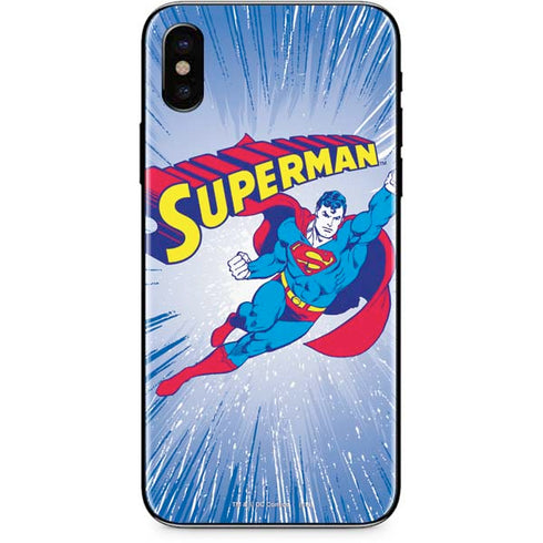 DC Comics Superman Vintage Action Pose iPhone XS Skin