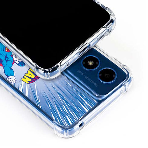 DC Comics Superman Vintage Action Pose Moto G 5G (2024) Clear Case