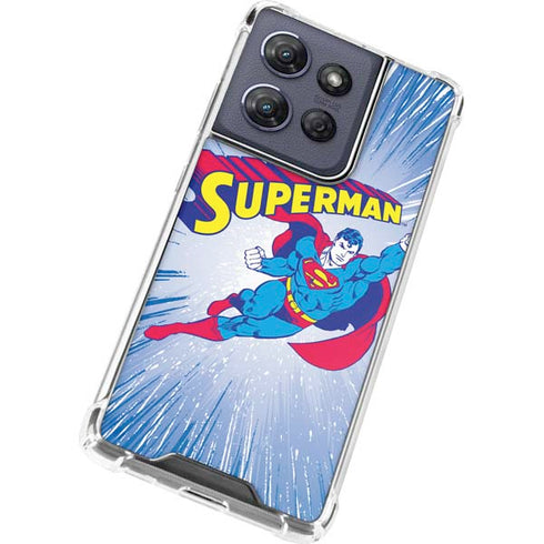 DC Comics Superman Vintage Action Pose Moto G Power 5G (2025) Clear Case