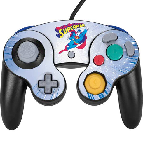DC Comics Superman Vintage Action Pose Nintendo GameCube Controller Skin