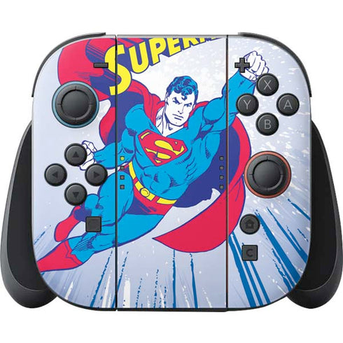 DC Comics Superman Vintage Action Pose Nintendo Switch 2 (2025) Joy-Con Controller Skin