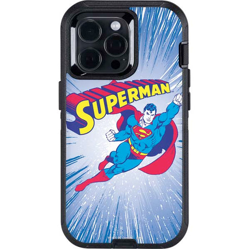 DC Comics Superman Vintage Action Pose Otterbox Defender iPhone Skin