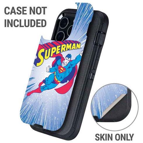DC Comics Superman Vintage Action Pose Otterbox Defender iPhone Skin