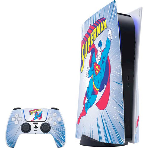 DC Comics Superman Vintage Action Pose PlayStation PS5 Skins