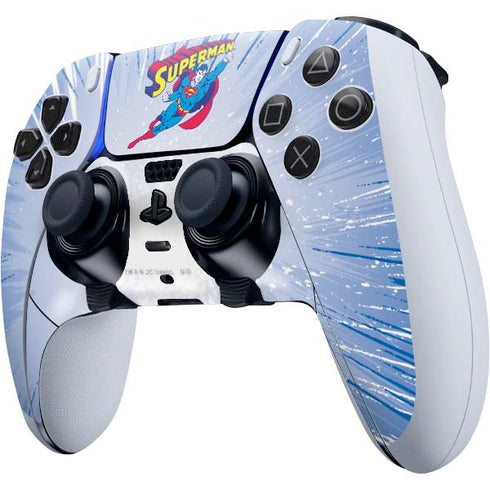DC Comics Superman Vintage Action Pose PS5 DualSense Edge Pro Controller Skin