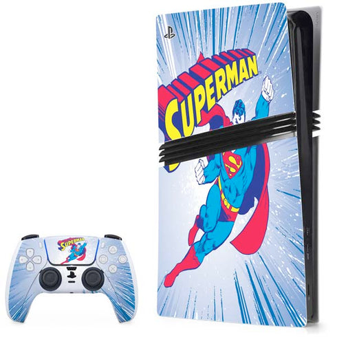 DC Comics Superman Vintage Action Pose PS5 Pro Bundle Skin