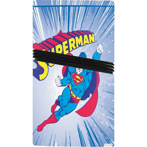 DC Comics Superman Vintage Action Pose PS5 Pro Console Skin