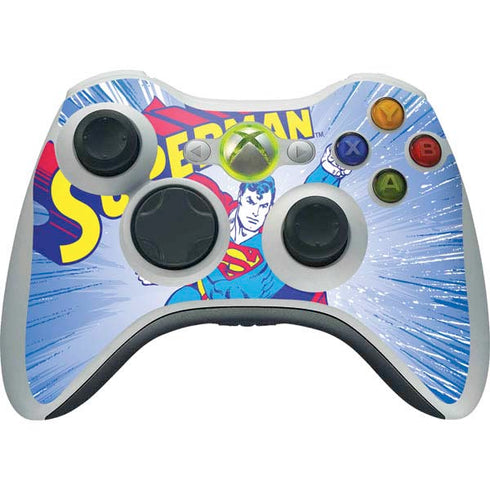 DC Comics Superman Vintage Action Pose Xbox 360 Wireless Controller Skin
