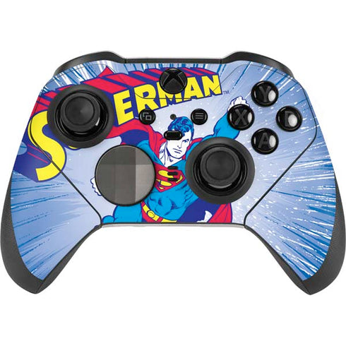 DC Comics Superman Vintage Action Pose Xbox Elite Wireless Controller Series 2 Skin