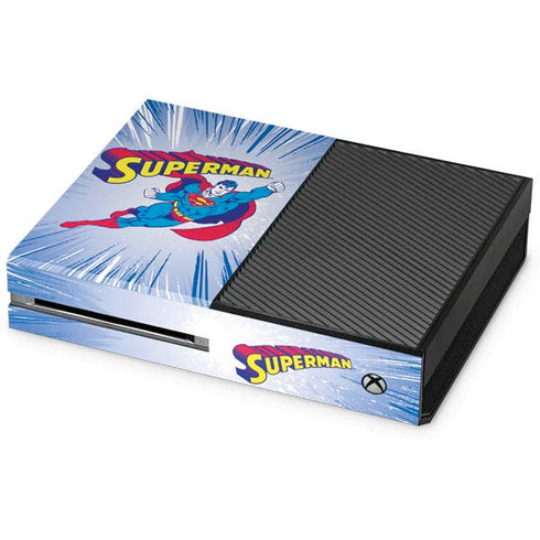 DC Comics Superman Vintage Action Pose Xbox One Console Skin