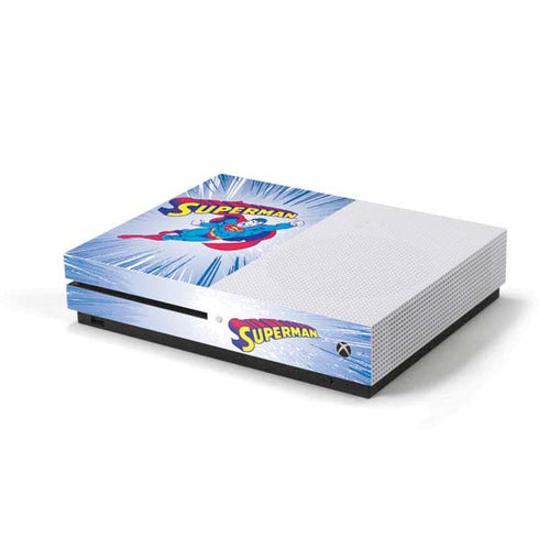DC Comics Superman Vintage Action Pose Xbox One S Console Skin