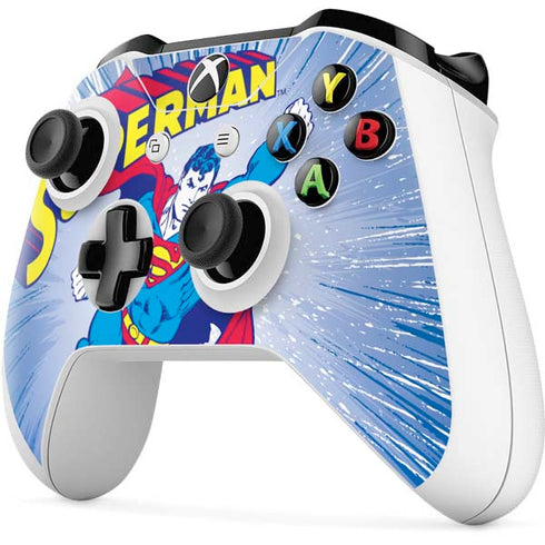 DC Comics Superman Vintage Action Pose Xbox One S Controller Skin