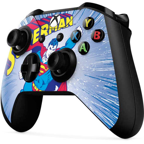 DC Comics Superman Vintage Action Pose Xbox One X Controller Skin