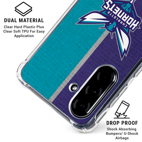 NBA Charlotte Hornets Canvas Galaxy A36 5G Clear Case
