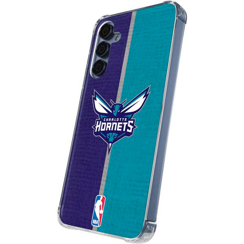 NBA Charlotte Hornets Canvas Galaxy A55 5G Clear Case