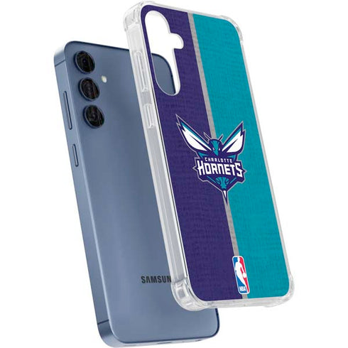 NBA Charlotte Hornets Canvas Galaxy A55 5G Clear Case