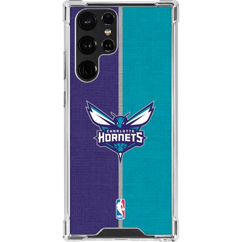 NBA Charlotte Hornets Canvas Galaxy S23 Ultra Clear Case