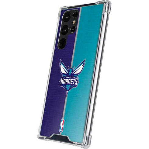 NBA Charlotte Hornets Canvas Galaxy S23 Ultra Clear Case