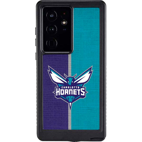 NBA Charlotte Hornets Canvas Galaxy S24 Ultra Waterproof Case