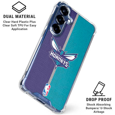 NBA Charlotte Hornets Canvas Galaxy S25 Clear Case
