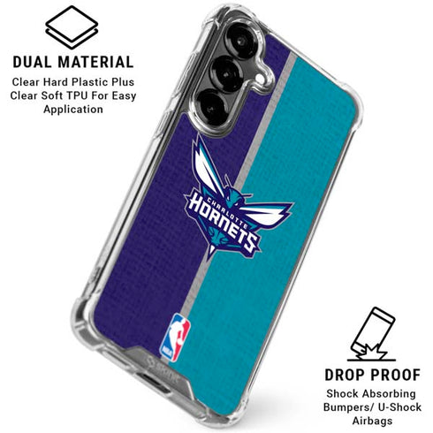 NBA Charlotte Hornets Canvas Galaxy S26 Clear Case