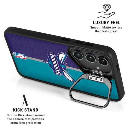 NBA Charlotte Hornets Canvas Galaxy S26 Plus Kickstand Case