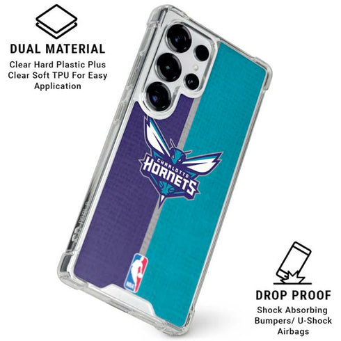 NBA Charlotte Hornets Canvas Galaxy S26 Ultra Clear Case
