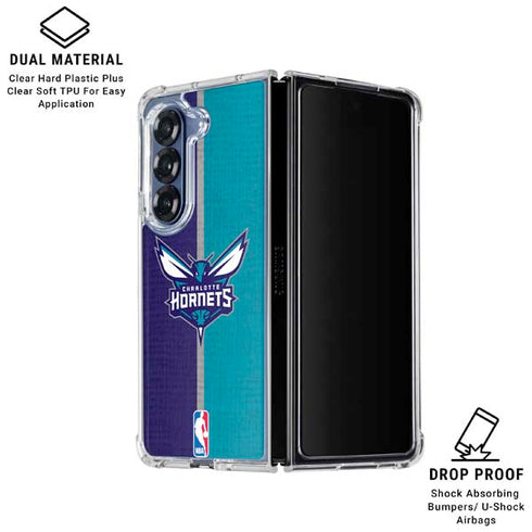NBA Charlotte Hornets Canvas Galaxy Z Fold7 Clear Case