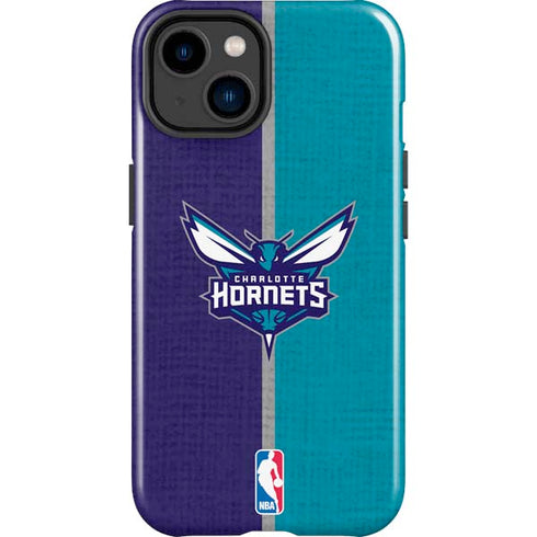 NBA Charlotte Hornets Canvas iPhone 15 Impact Case