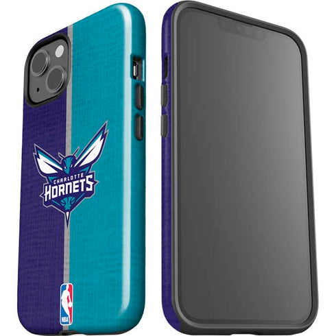 NBA Charlotte Hornets Canvas iPhone 15 Impact Case