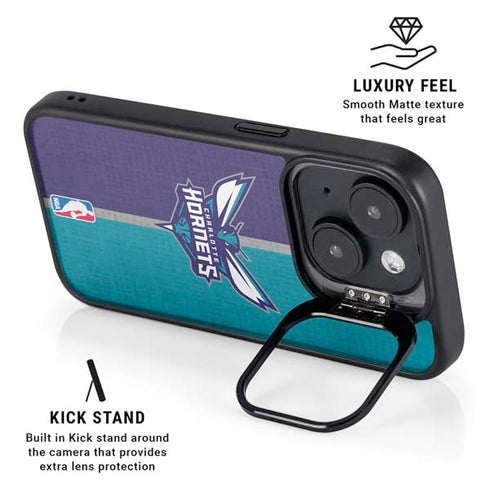 NBA Charlotte Hornets Canvas iPhone 15 Kickstand Case