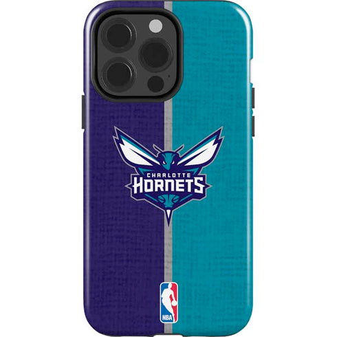 NBA Charlotte Hornets Canvas iPhone 15 Pro Impact Case