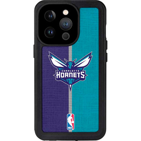 NBA Charlotte Hornets Canvas iPhone 15 Pro Waterproof Case